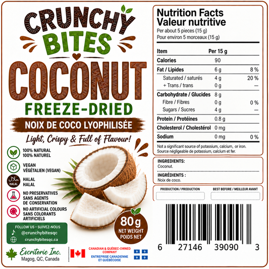 Freeze-Dried Coconut / Noix de coco lyophilisée