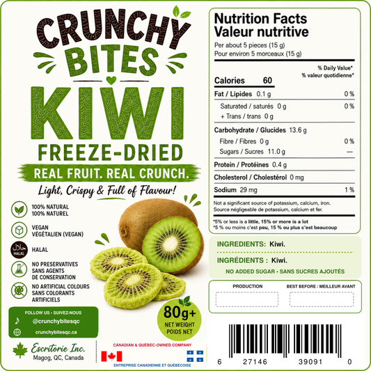 Freeze-Dried Kiwi / Kiwis Lyophilisés