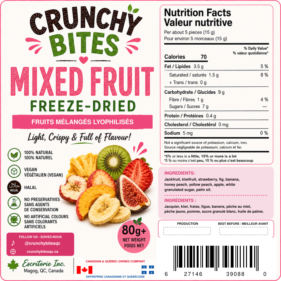 Freeze-Dried Mixed Fruits / Fruits Mélangés Lyophilisés