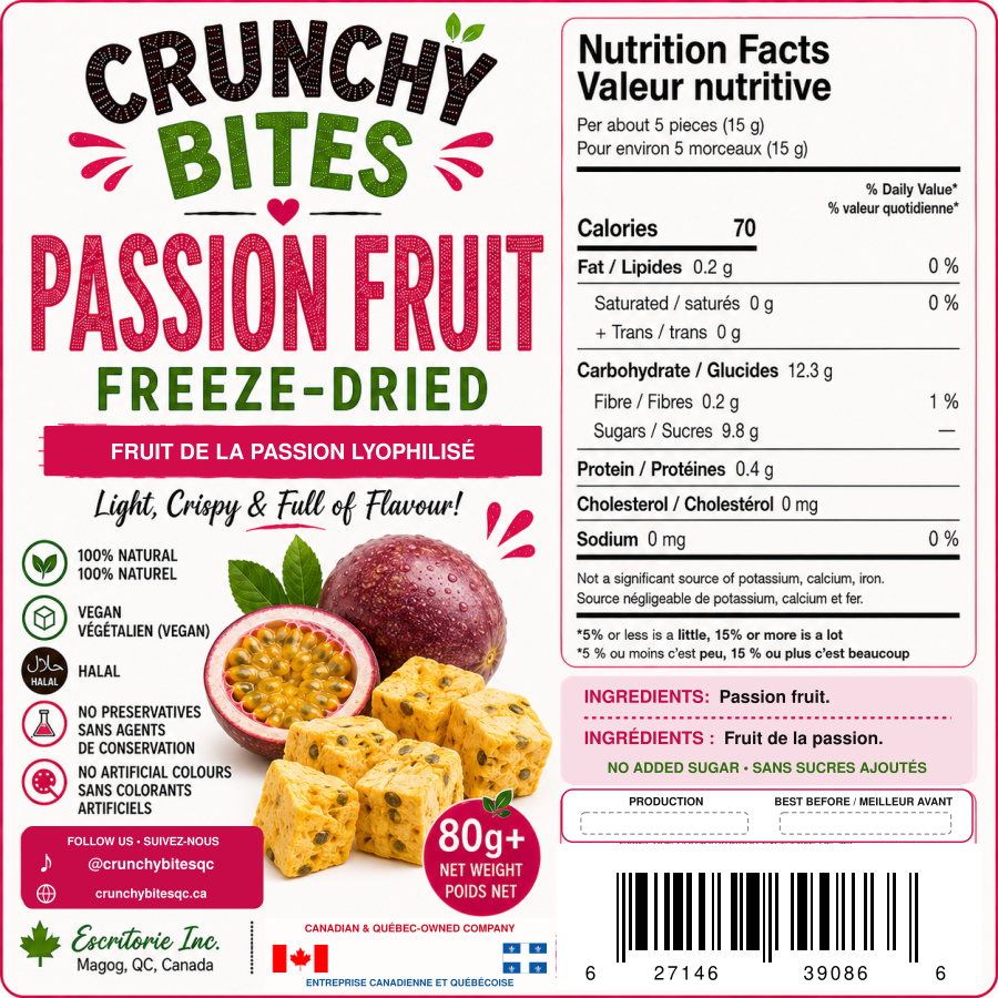Freeze-Dried Passion Fruit / Fruit de la Passion Lyophilisé